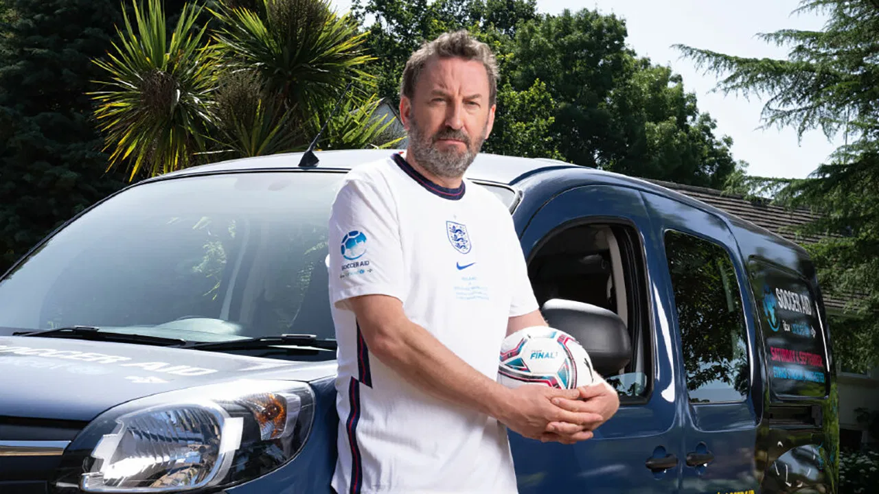 Lee Mack's Road to Soccer Aid backdrop
