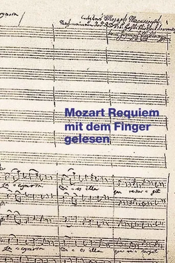 Mozart Requiem mit dem Finger gelesen poster