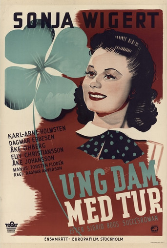Ung dam med tur poster