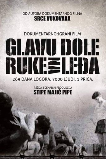 Glavu dole, ruke na leđa poster