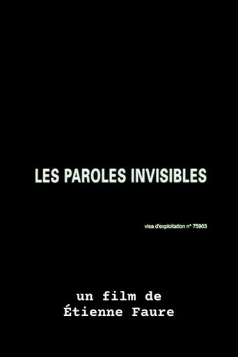 Les paroles invisibles poster