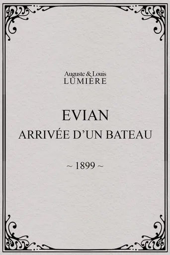 Evian : arrivée d’un bateau poster