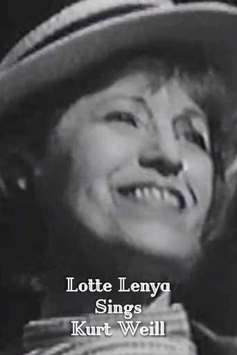 Lotte Lenya Sings Kurt Weill poster