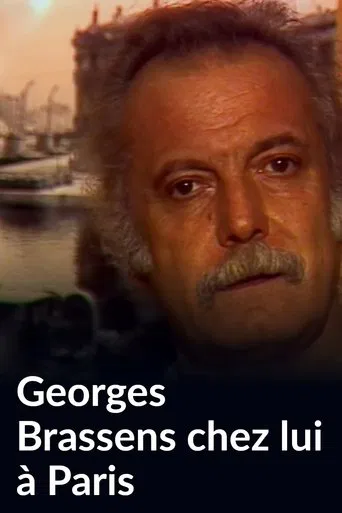 Georges Brassens chez lui à Paris poster