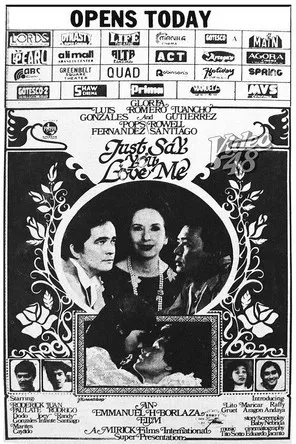 Just Say You Love Me poster