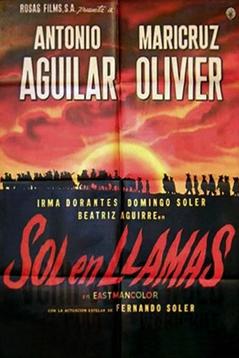 Sol en llamas poster
