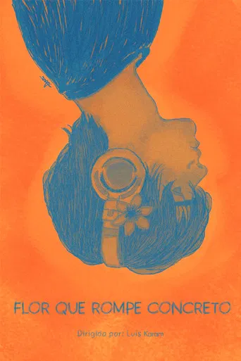 Flor que rompe concreto poster