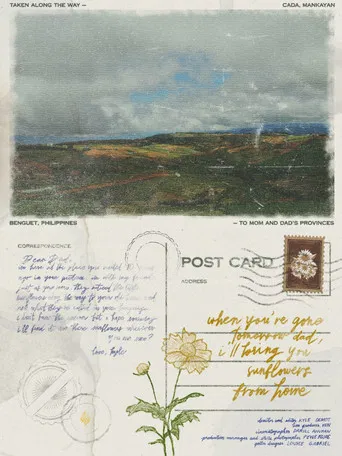 when you're gone tomorrow dad, i'll bring you sunflowers from home poster