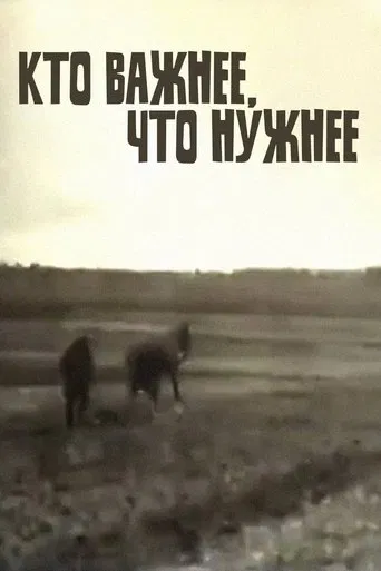 Who's More Important, What's More Necessary poster