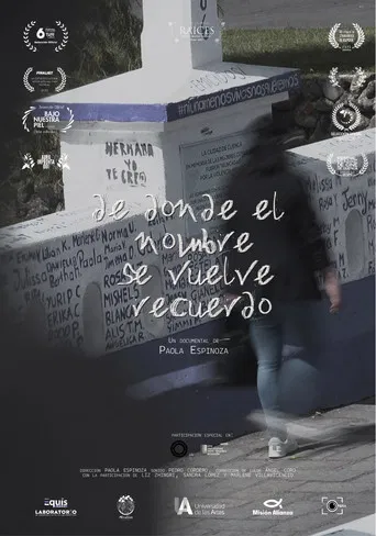 De donde el nombre se vuelve recuerdo poster