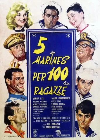 5 marines per 100 ragazze poster