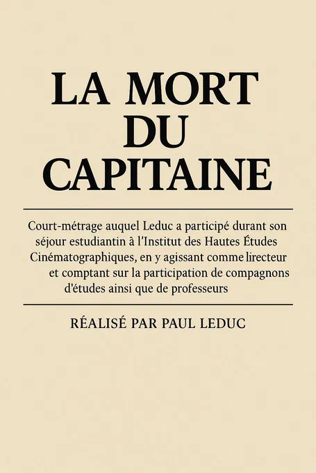 La mort du capitaine poster