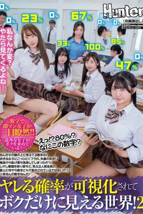 えっ！？80％？なにこの数字？ヤレる確率が可視化されてボクだけに見える世界！2 なんだその頭の上に見えてる数字は！ poster