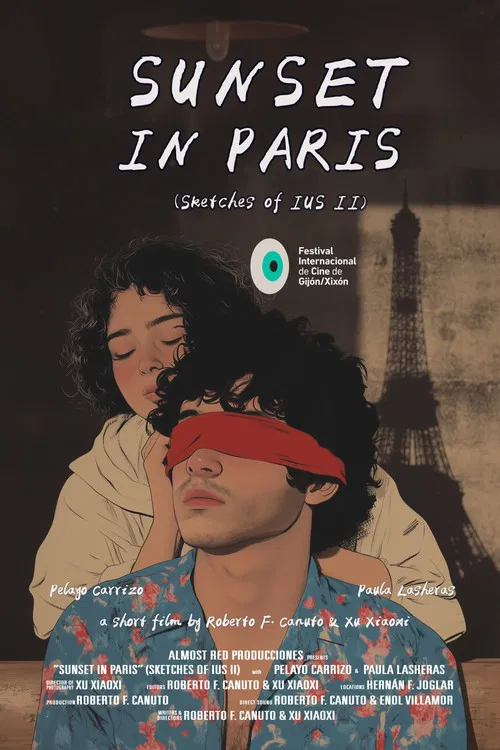 Sunset in Paris poster