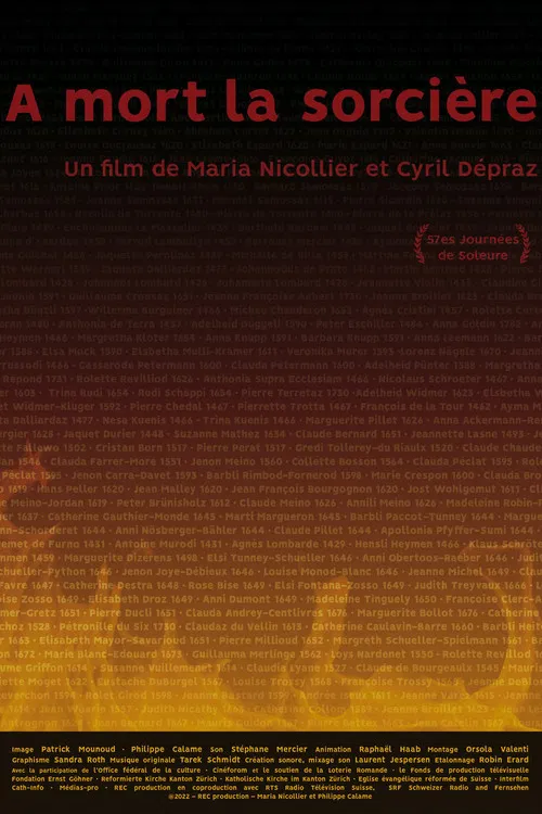 À mort la sorcière poster