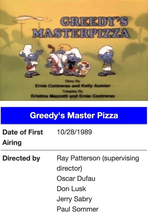 The Smurfs - Greedy's Master Pizza poster