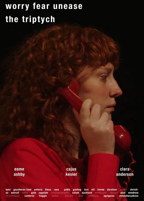 worry-fear-unease. the triptych poster