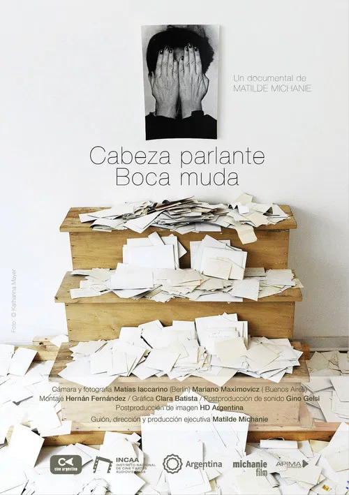 Cabeza parlante boca muda poster