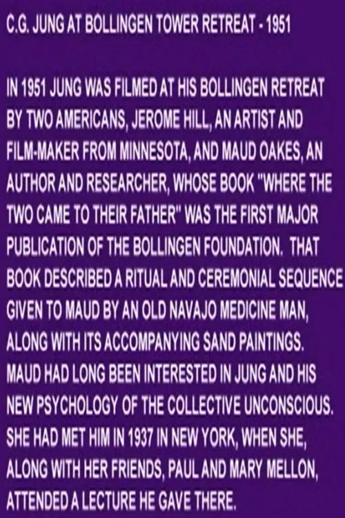 C. G. Jung at Bollingen Tower Retreat poster
