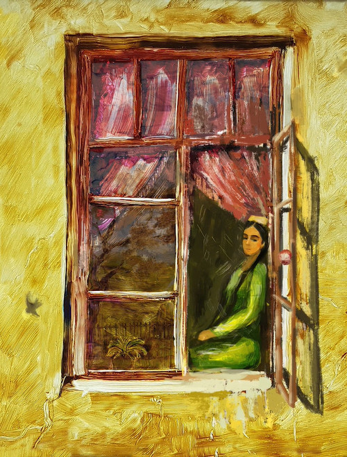 Girl and cloud poster