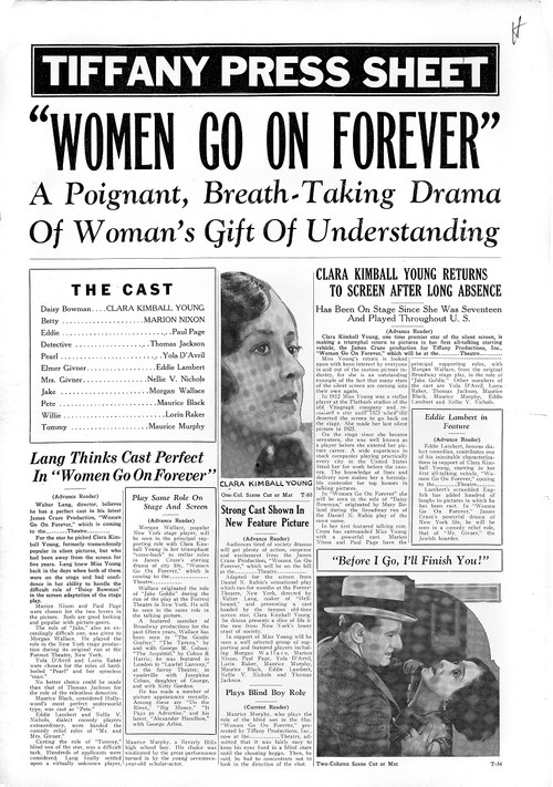 Women Go on Forever poster