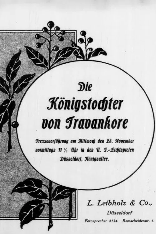 Die Königstochter von Travankore poster