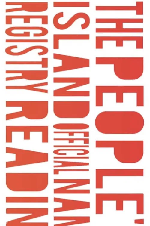 The People's Island Official Name Registry Reading poster