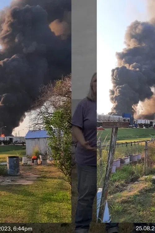 Chemical Fire At Marathon Refinery poster