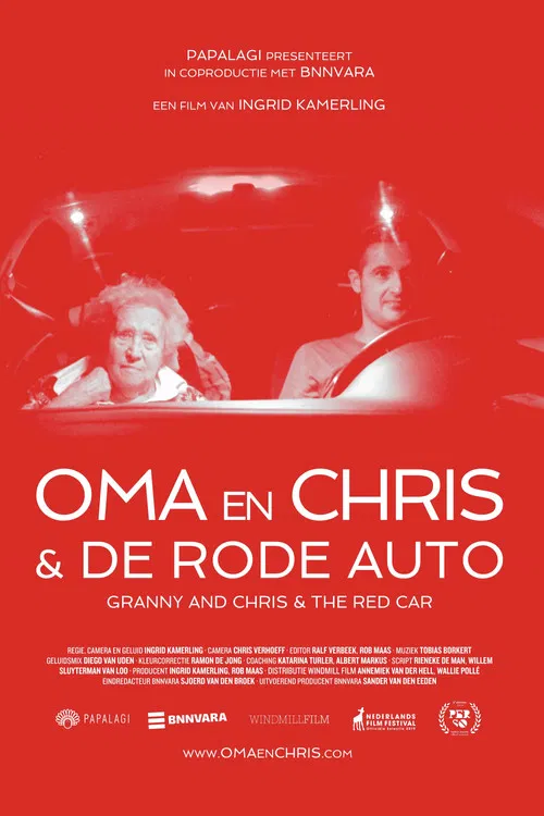 Oma en Chris & de rode auto poster