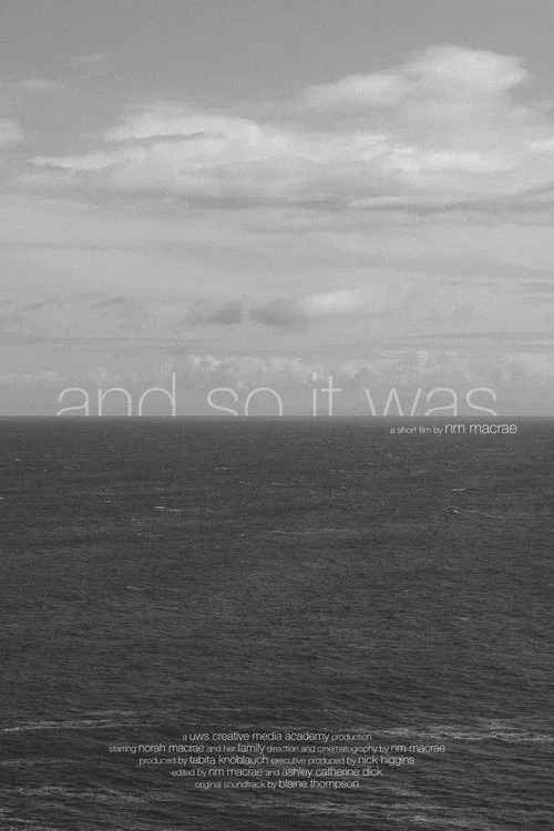 And So It Was poster