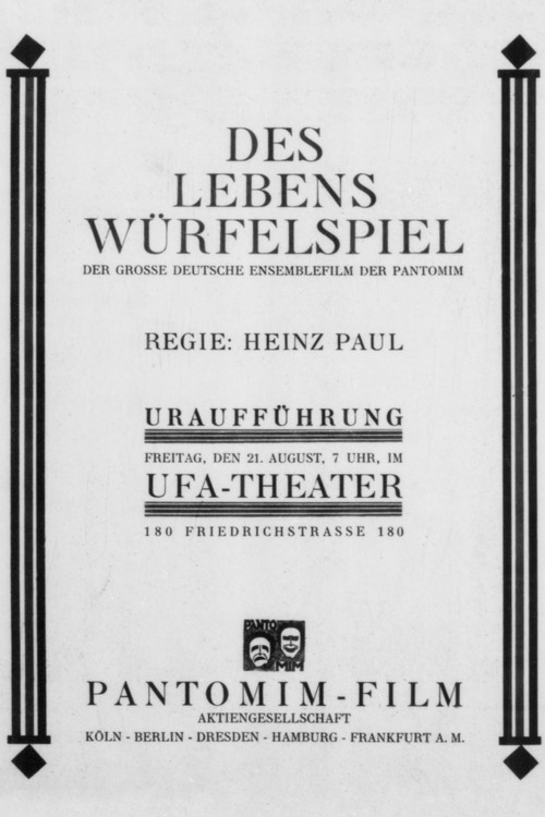 Des Lebens Würfelspiel poster