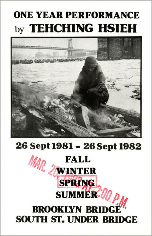 Tehching Hsieh: One Year Performance, Outdoor Piece 1981 - 1982 poster