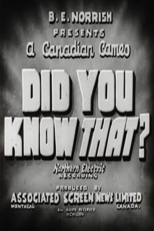 Did You Know That? poster