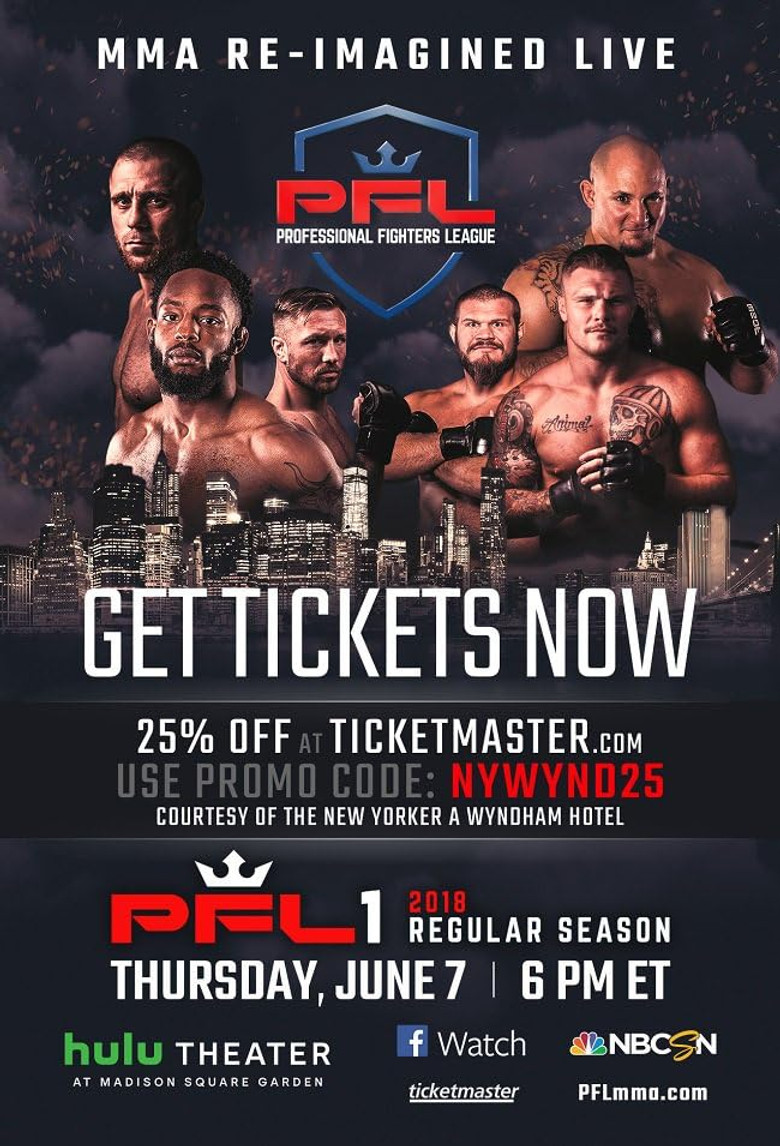 PFL 2018 #1: Regular Season - Harrison vs. Tursyn poster background