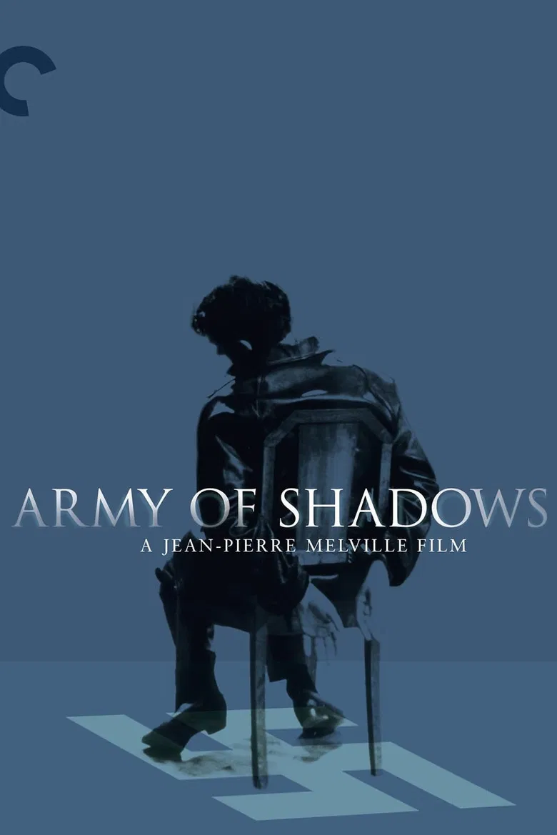 Jean-Pierre Melville and Army of Shadows poster background