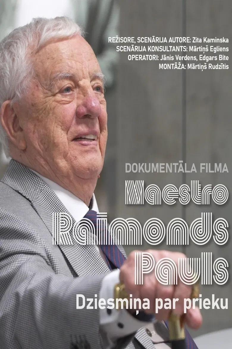 Maestro Raimonds Pauls. Dziesmiņa par prieku poster background
