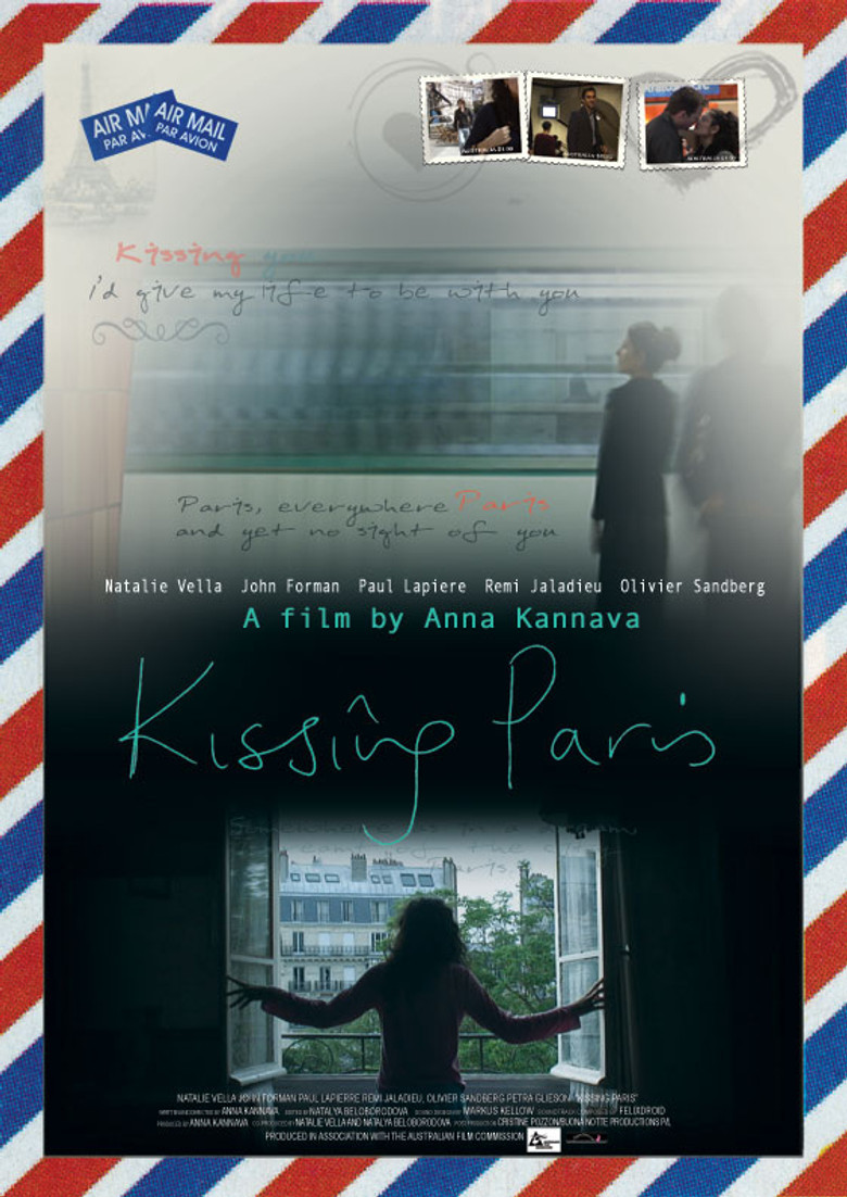 Kissing Paris poster background