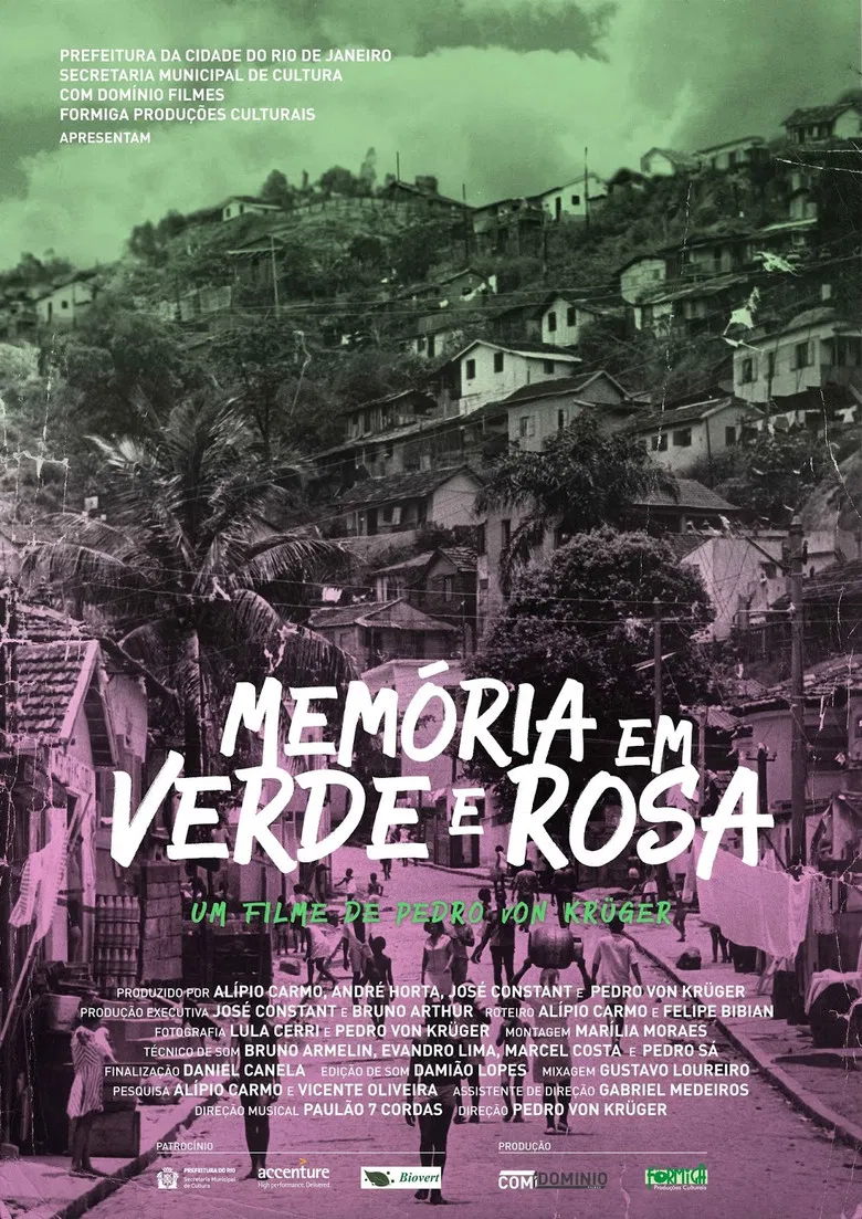 Memória em Verde e Rosa poster background