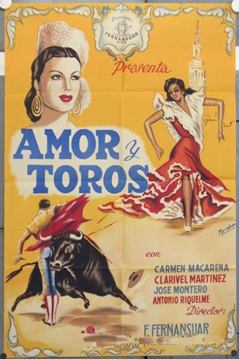 Amor y toros poster background
