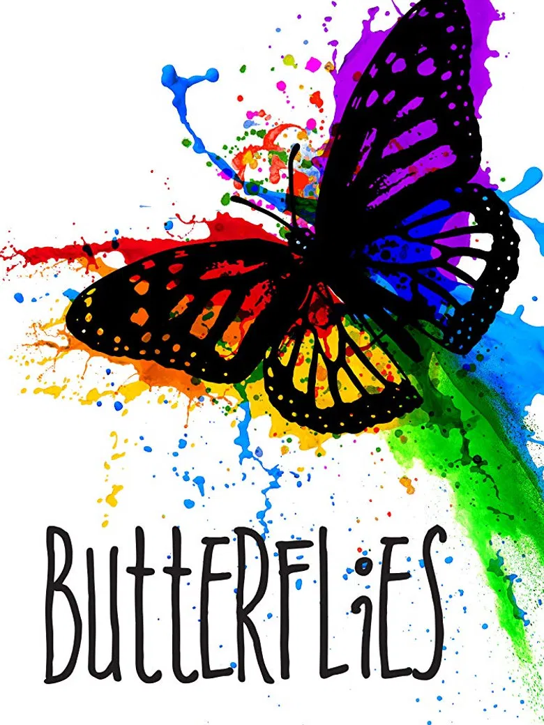 Butterflies poster background