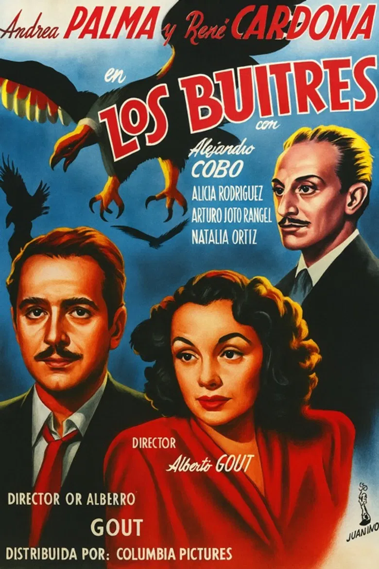 Los buitres sobre el tejado poster background