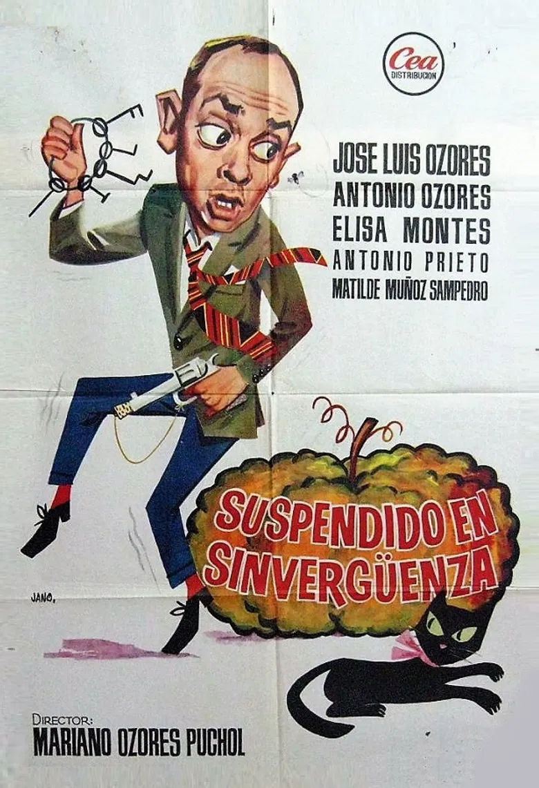 Suspendido en sinvergüenza poster background