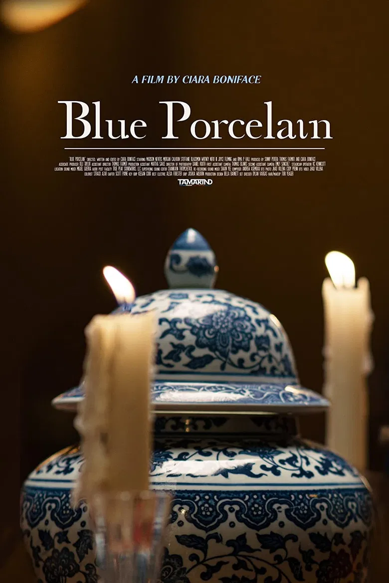 Blue Porcelain poster background