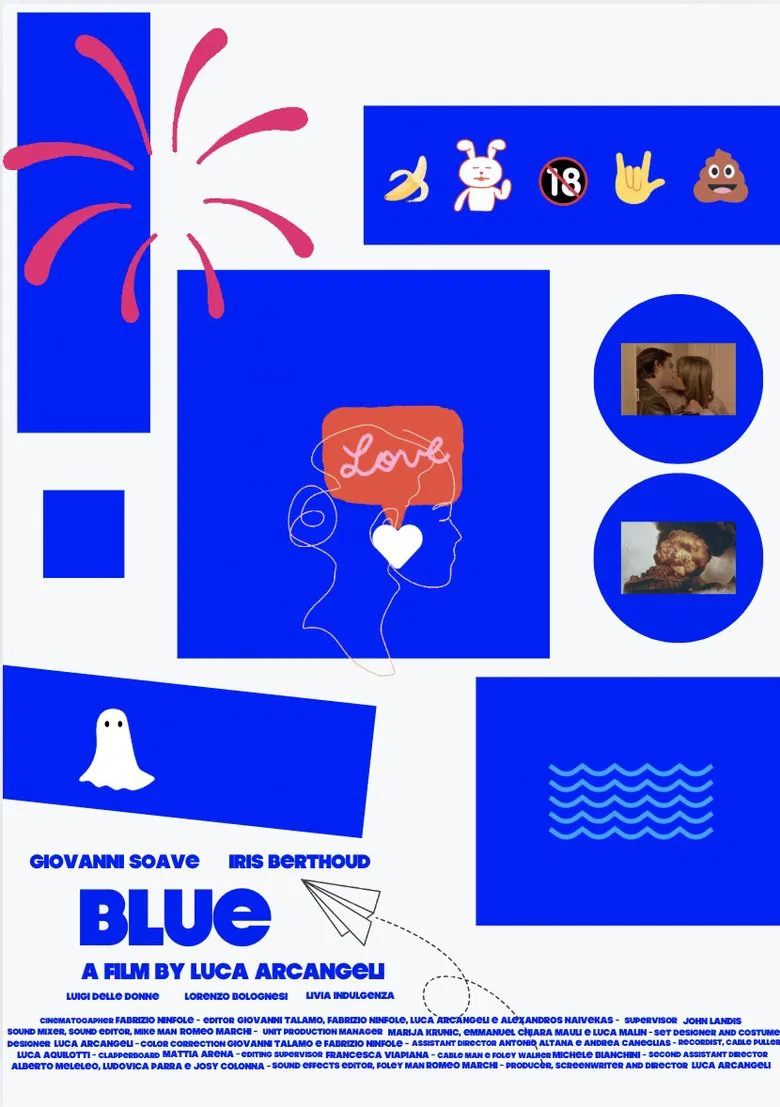 Blue poster background