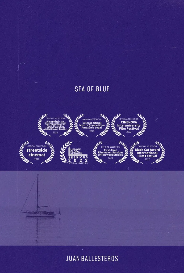 Sea of Blue poster background