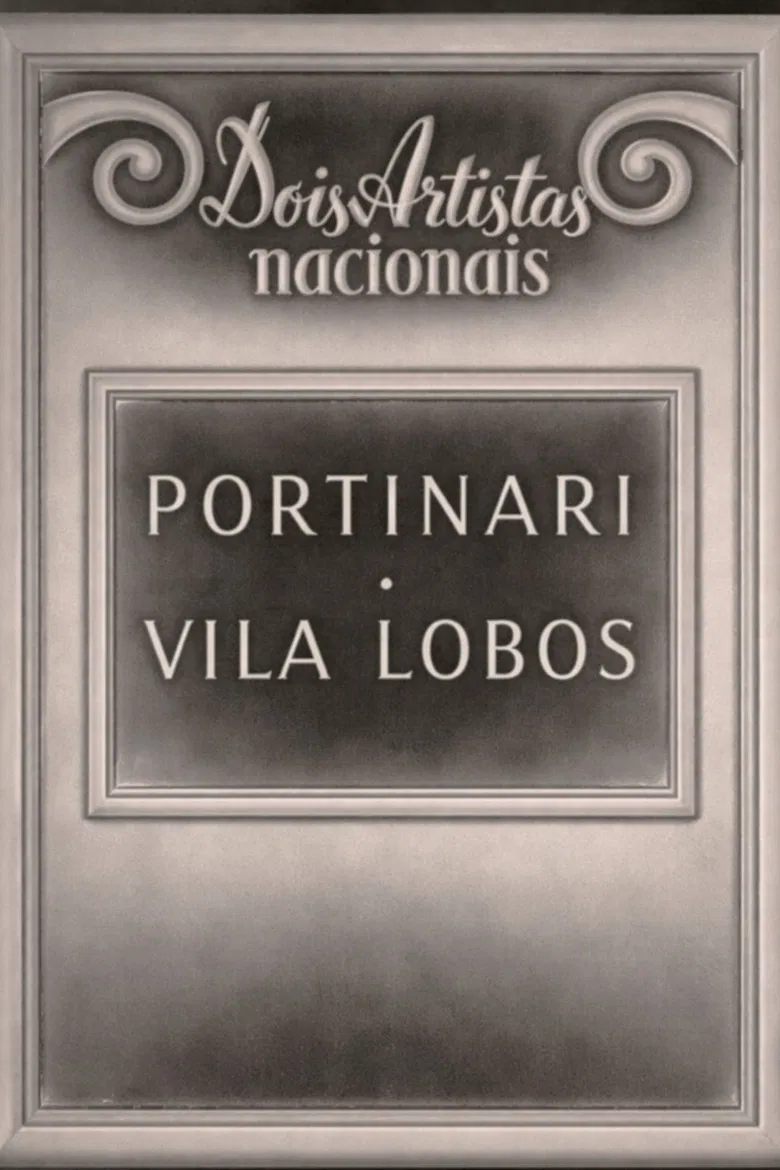 Dois artistas nacionais - Portinari e Villa Lobos poster background