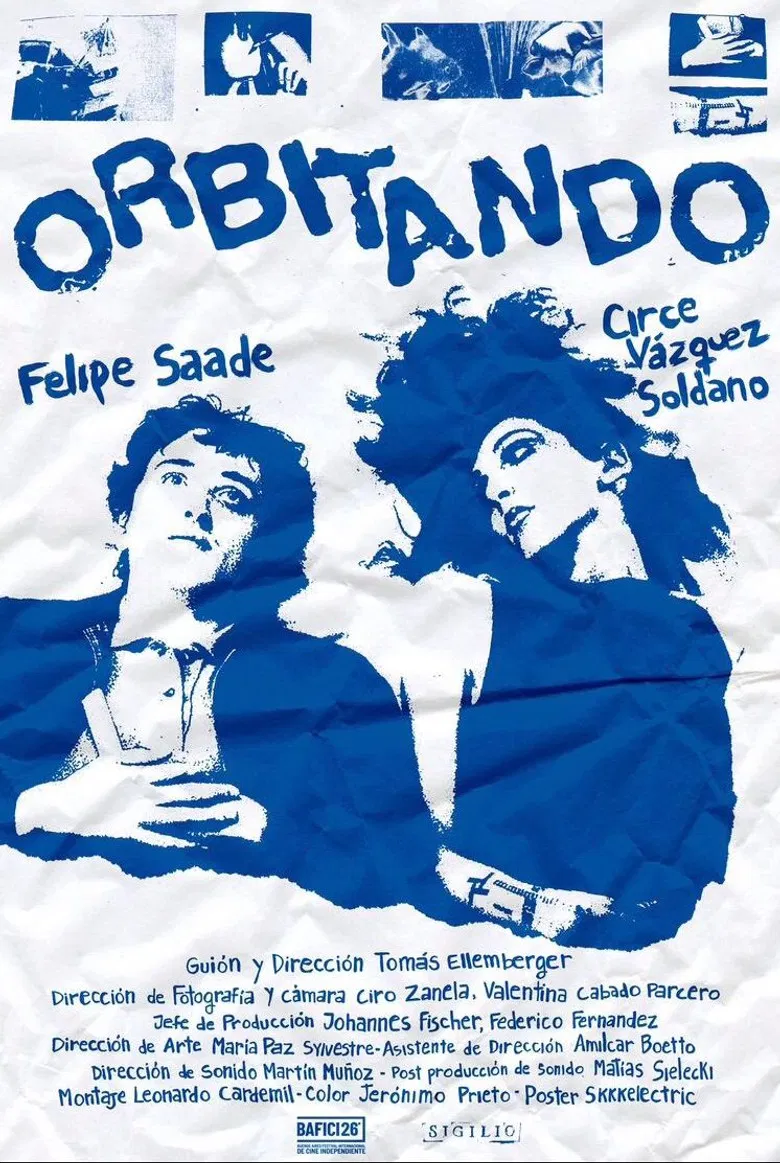 Orbiting poster background