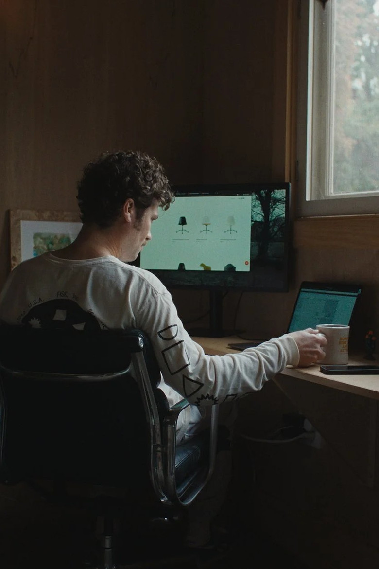 mid-level modern knowledge worker poster background