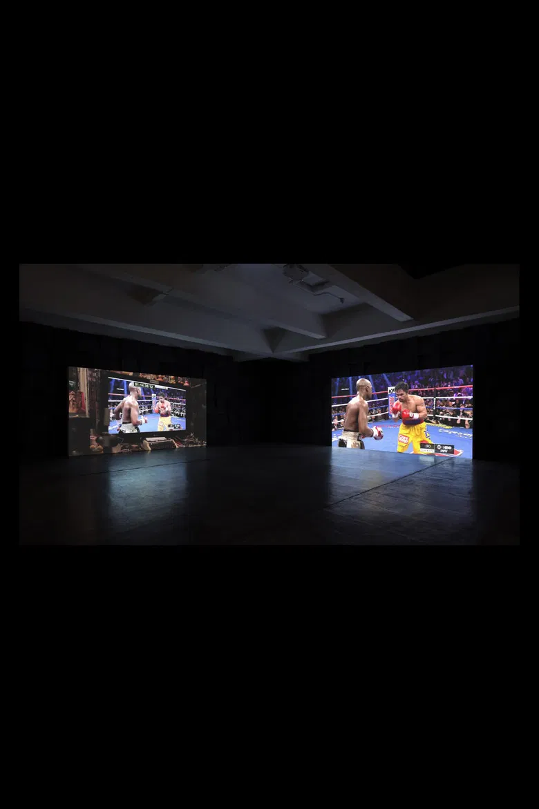 Three Figures in a Room poster background