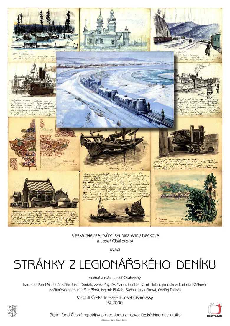 Stránky z legionářského deníku poster background